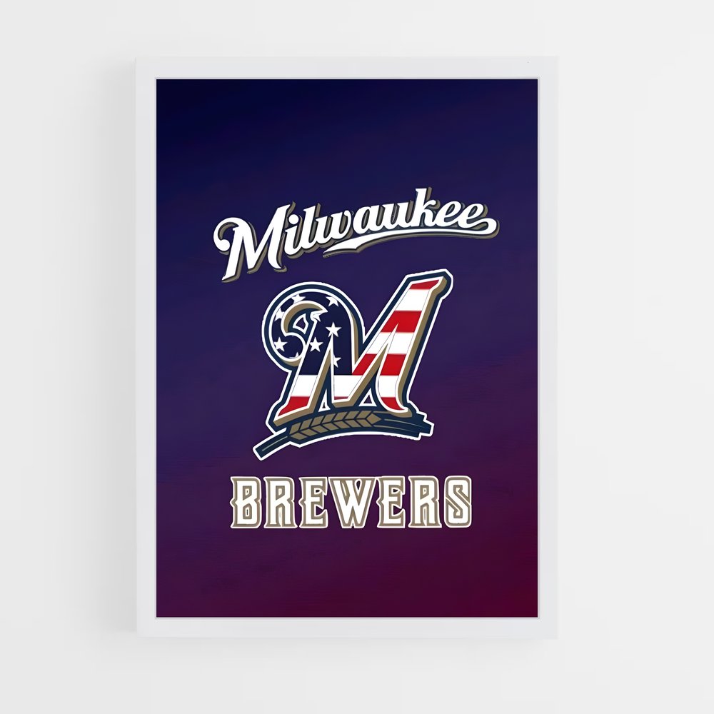 Poster Brewers Nation – affiche Baseball (vue 3)